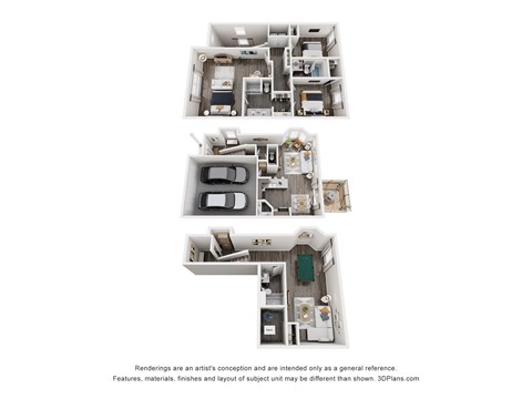 Floor plan for 4 beds, 3.5 baths, 1910 sqft